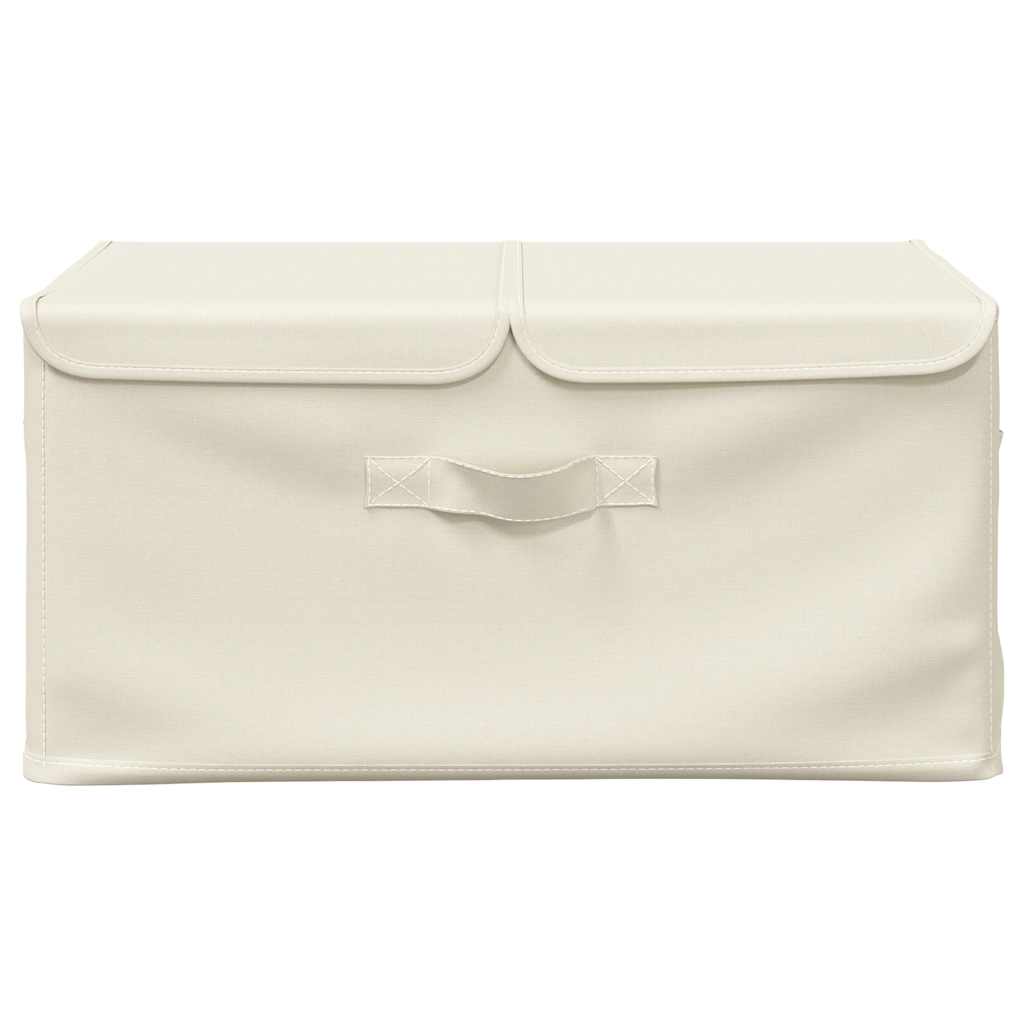 Aufbewahrungsboxen 2 Stk. Stoff 50x30x25 cm Creme