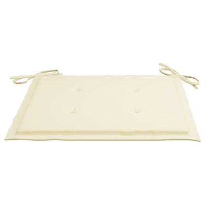 4 Stk. Gartenstühle mit Kissen Massivholz Teak