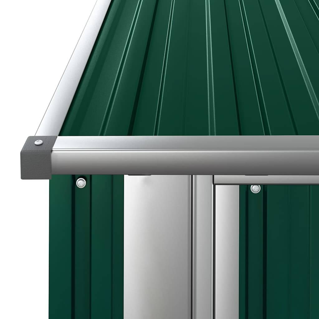 Gartenhaus Grün 180,5x97x209,5 cm Verzinkter Stahl