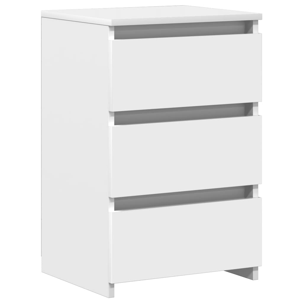 Nachttische 2 Stk. Weiß 40x35x62,5 cm Holzwerkstoff