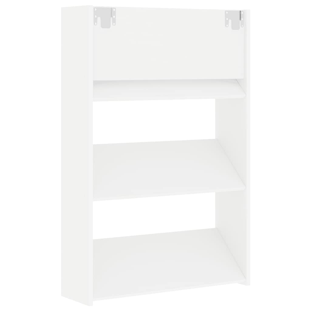 Wand-Schuhschrank Weiß 60x18x90 cm Holzwerkstoff