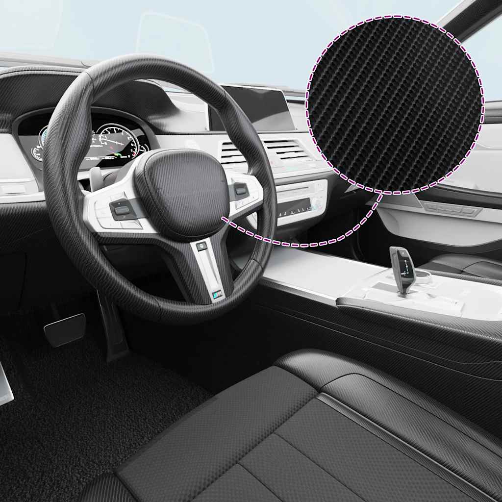 Autofolien 2 Stk. 4D Schwarz 100x150 cm