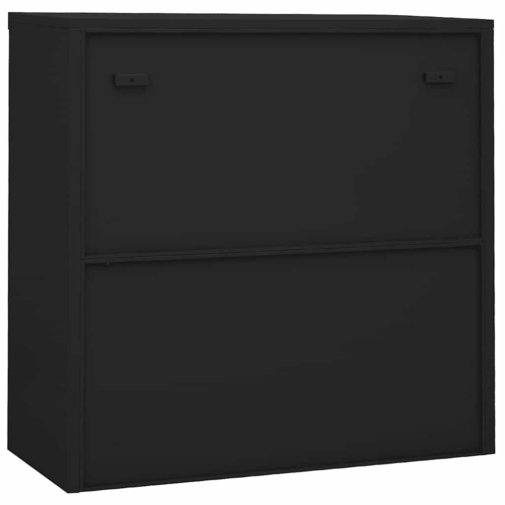 Büroschrank mit Schiebetür Anthrazit 90x40x90 cm Stahl