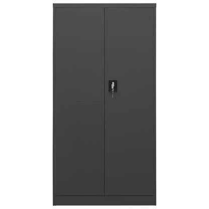 Schließfachschrank Anthrazit 90x40x180 cm Stahl