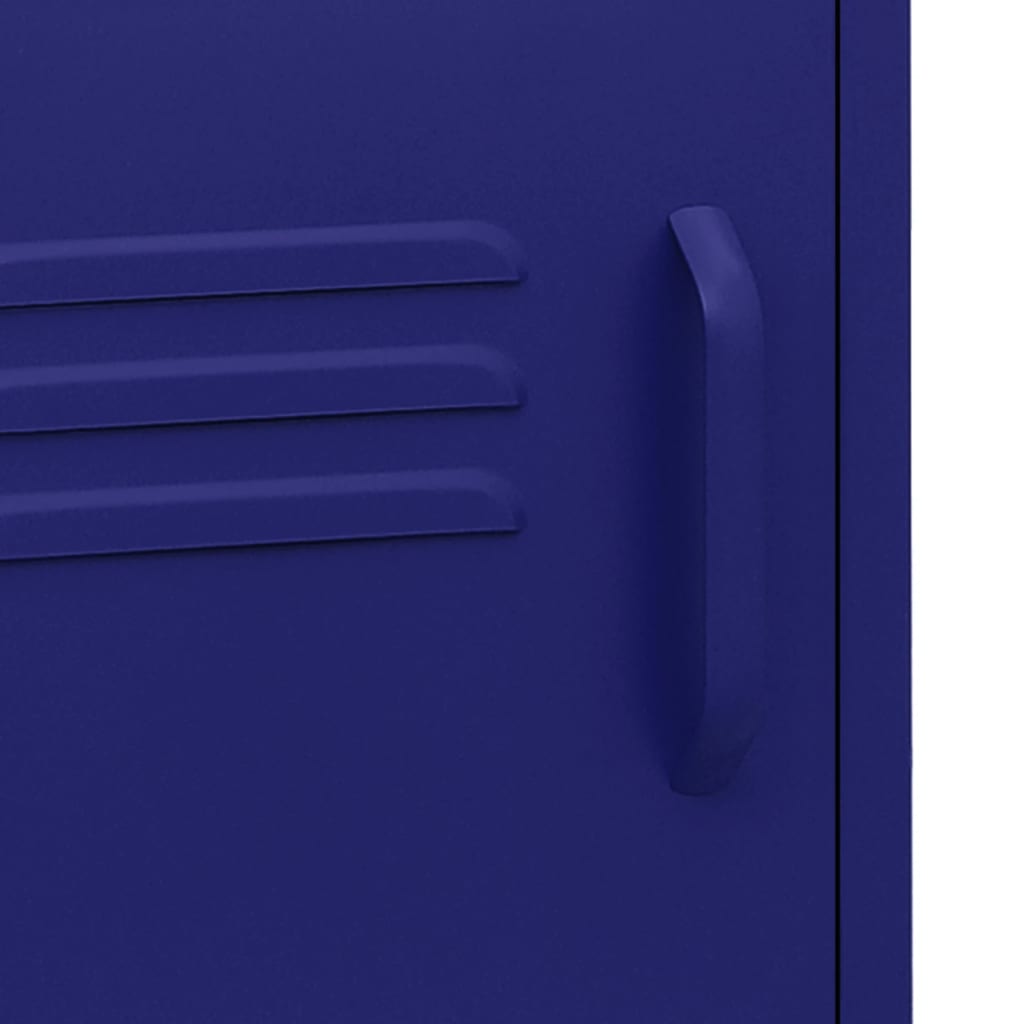 Nachttisch Marineblau 35x35x51 cm Stahl