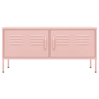 TV-Schrank Rosa 105x35x50 cm Stahl