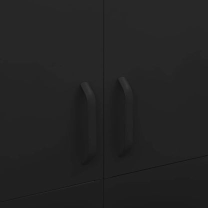 Kleiderschrank Schwarz 90x50x180 cm Stahl