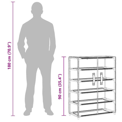Schuhschrank Schwarz 60x28x90 cm Stoff