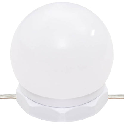 Spiegelschrank mit LED Hochglanz-Weiß 90x31,5x62 cm