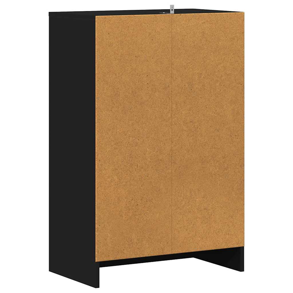 Schuhschrank Schwarz 60x35x92 cm Holzwerkstoff