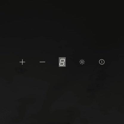 Dunstabzugshaube 60 cm Stahl und Hartglas Schwarz