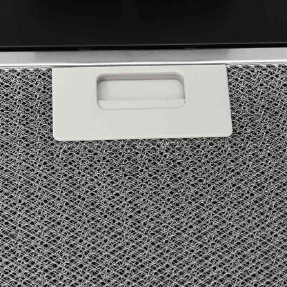 Dunstabzugshaube 60 cm Stahl und Hartglas Schwarz