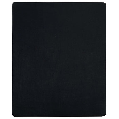 Spannbettlaken Jersey Schwarz 140x200 cm Baumwolle