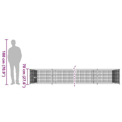 Hundezwinger Schwarz 12 m² Stahl