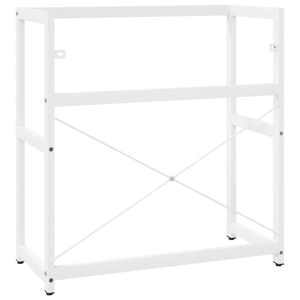 Badezimmer Waschtischgestell Weiß 79x38x83 cm Eisen