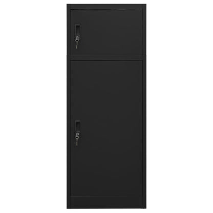 Sattelschrank Schwarz 53x53x140 cm Stahl