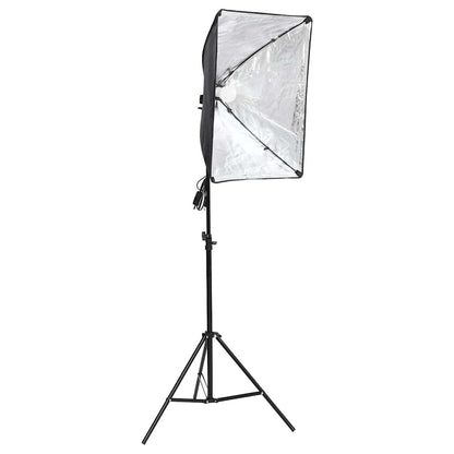 Fotostudio-Beleuchtung-Set mit Hintergründen und Softboxen