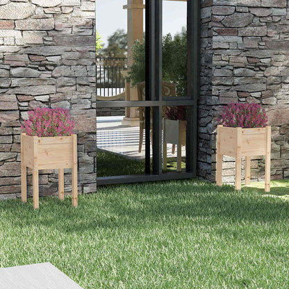 Pflanzkübel 2 Stk. 40x40x70 cm Massivholz Kiefer