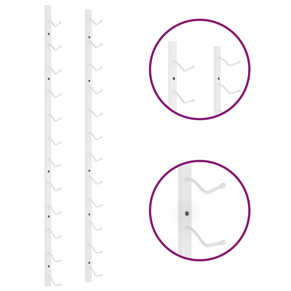 Wand-Weinregal für 12 Flaschen Weiß Eisen