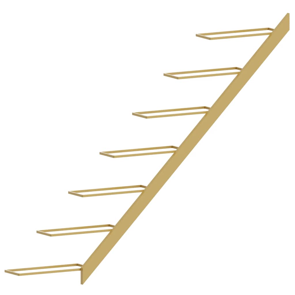 Wand-Weinregale für 7 Flaschen 2 Stk. Golden Metall