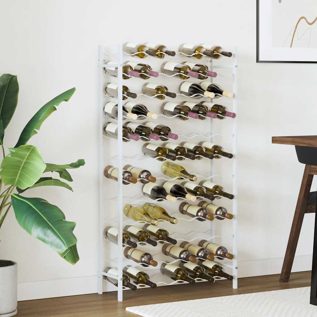 Weinregal für 72 Flaschen Weiß Metall
