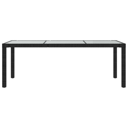 9-tlg. Garten-Essgruppe mit Kissen Poly Rattan Schwarz