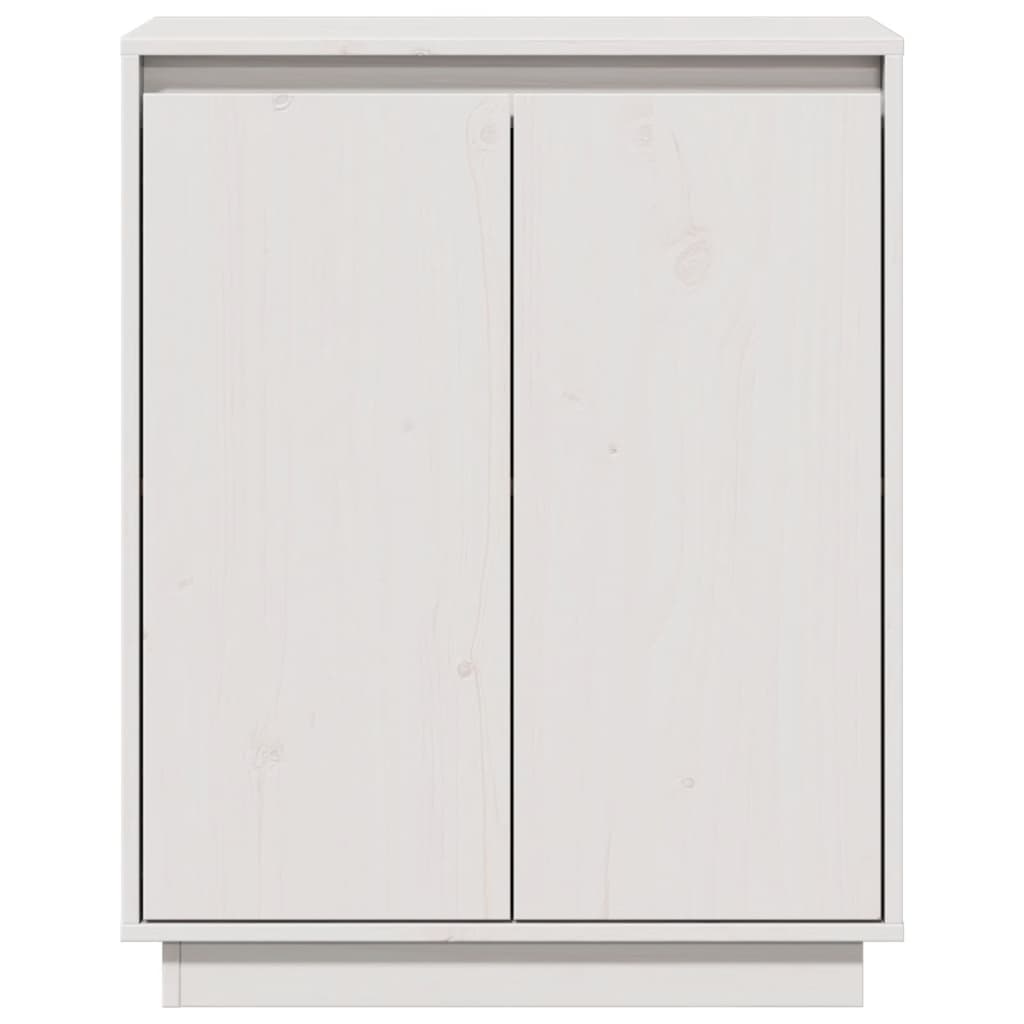 Sideboard Weiß 60x34x75 cm Massivholz Kiefer