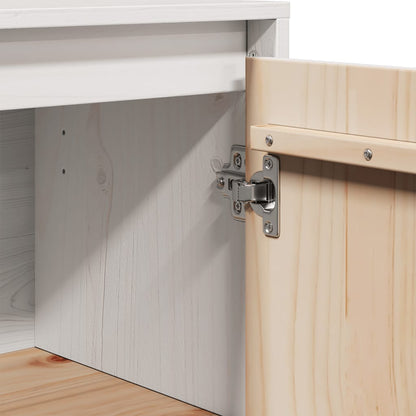 Sideboard Weiß 60x34x75 cm Massivholz Kiefer