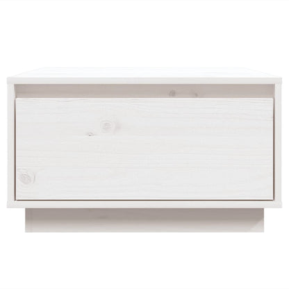 Couchtisch Weiß 55x56x32 cm Massivholz Kiefer