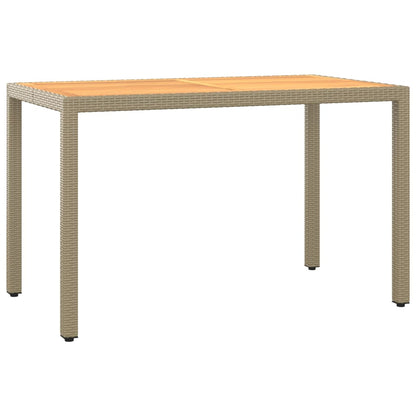 5-tlg. Garten-Essgruppe mit Kissen Poly Rattan Beige