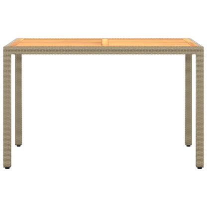 5-tlg. Garten-Essgruppe mit Kissen Poly Rattan Beige