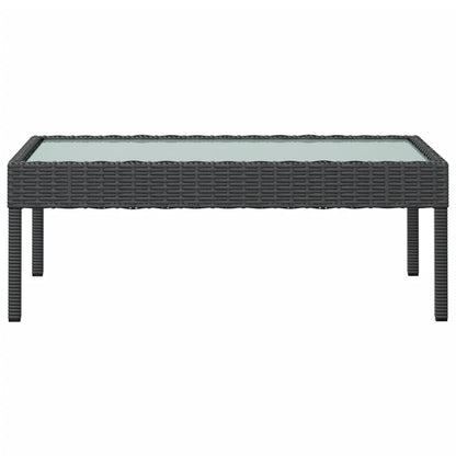 8-tlg. Garten-Lounge-Set mit Auflagen Poly Rattan Schwarz