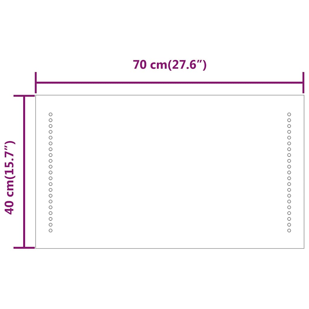 LED-Badspiegel 70x40 cm