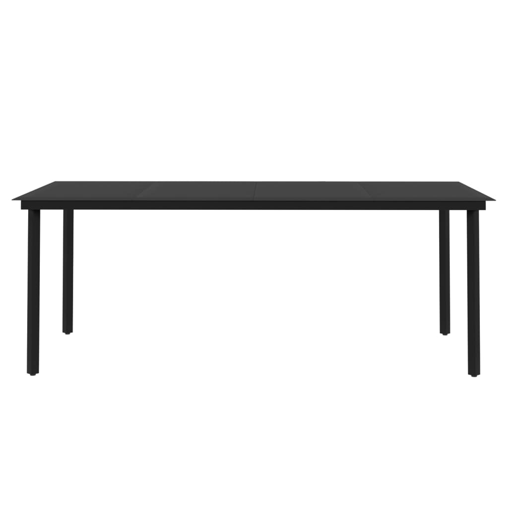 9-tlg. Garten-Essgruppe mit Auflagen Poly Rattan und Glas