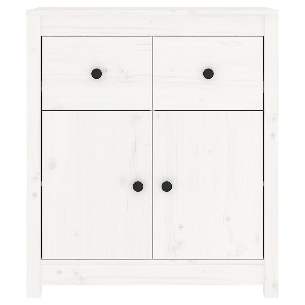 Sideboard Weiß 70x35x80 cm Massivholz Kiefer