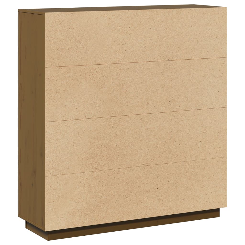 Highboard Honigbraun 110,5x35x117 cm Massivholz Kiefer