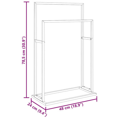 Handtuchständer Weiß 48x24x78,5 cm Eisen