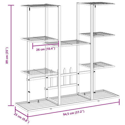 Blumenständer 94,5x25x89 cm Schwarz Eisen