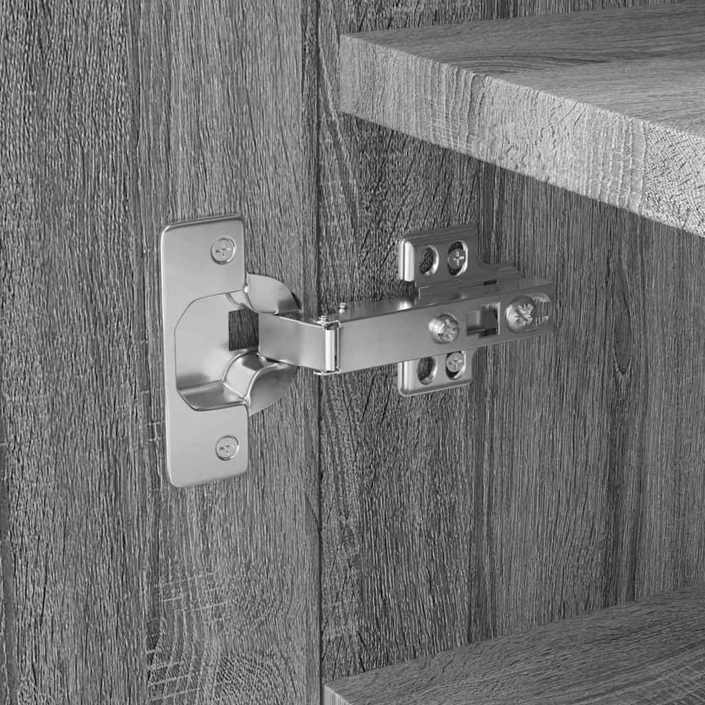 Schuhschrank Grau Sonoma 55x35x108 cm Holzwerkstoff