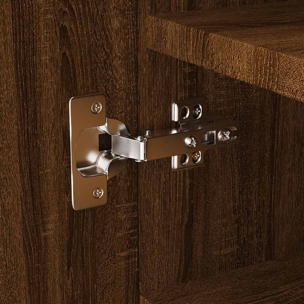 Schuhschrank Braun Eichen-Optik 55x35x108 cm Holzwerkstoff