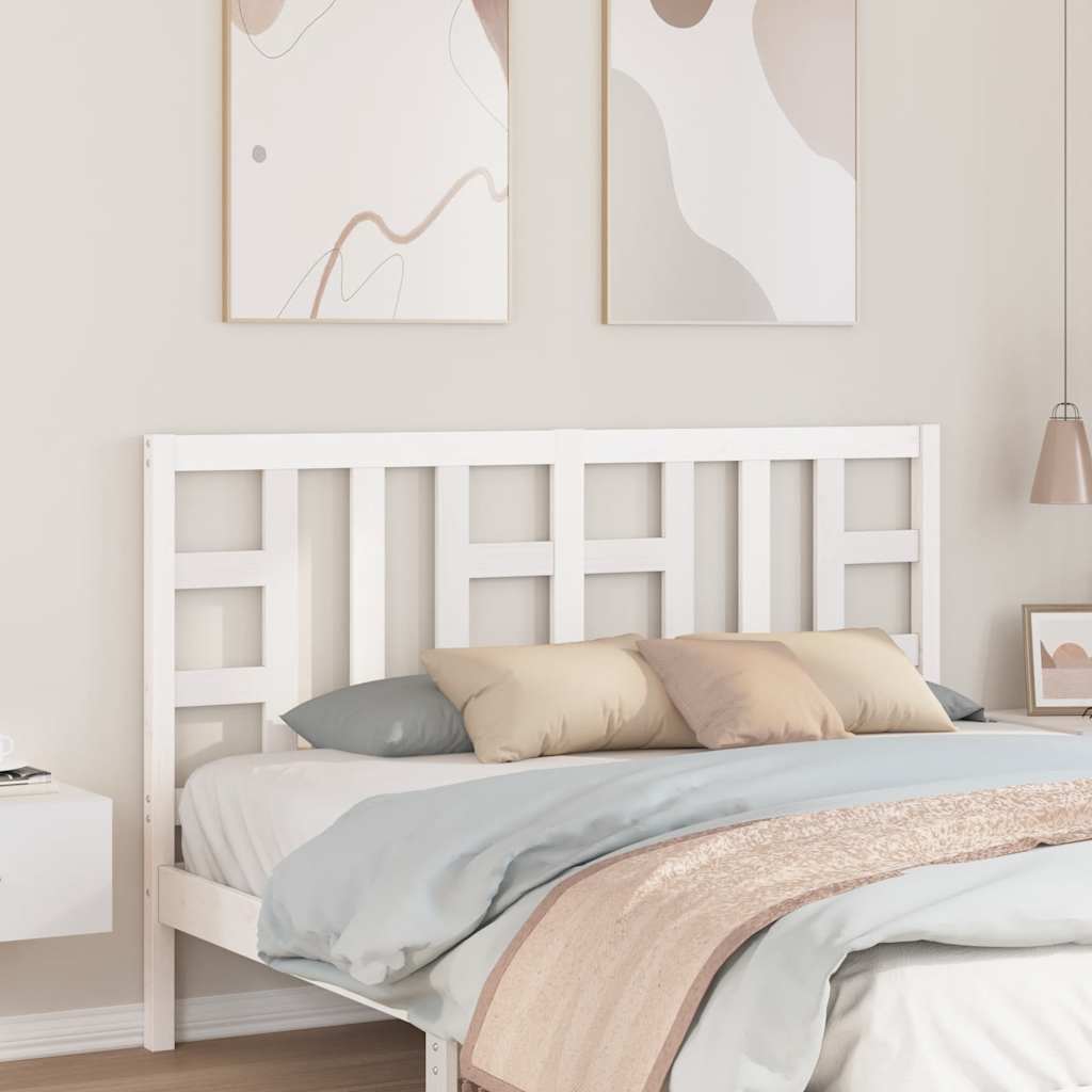 Kopfteil Weiß 156x4x100 cm Massivholz Kiefer