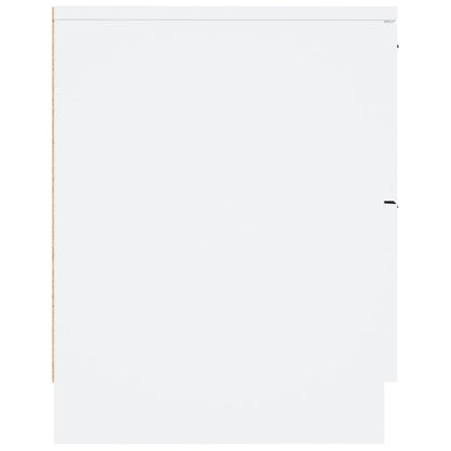 Nachttische 2 Stk. Weiß Holzwerkstoff