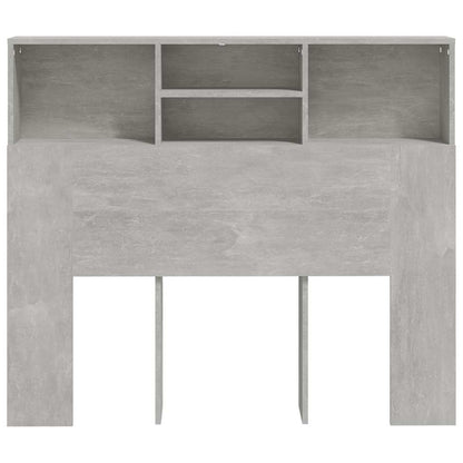 Bett-Kopfteil mit Ablagen Betongrau 120x19x103,5 cm