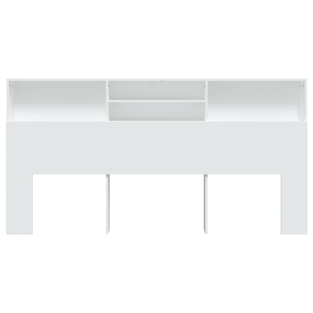 Kopfteil mit Ablagen Weiß 200x19x103,5 cm
