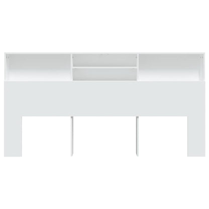 Kopfteil mit Ablagen Weiß 200x19x103,5 cm