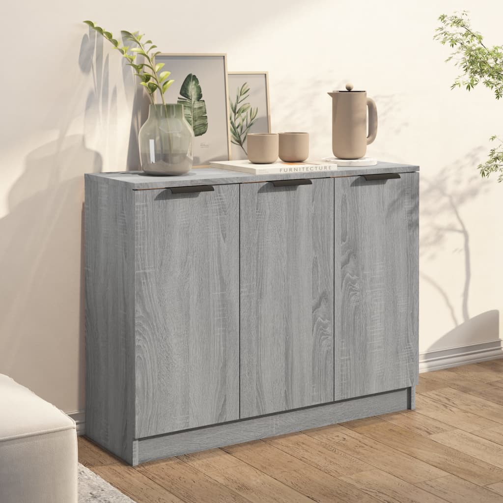 Sideboard Grau Sonoma 90,5x30x70 cm Holzwerkstoff