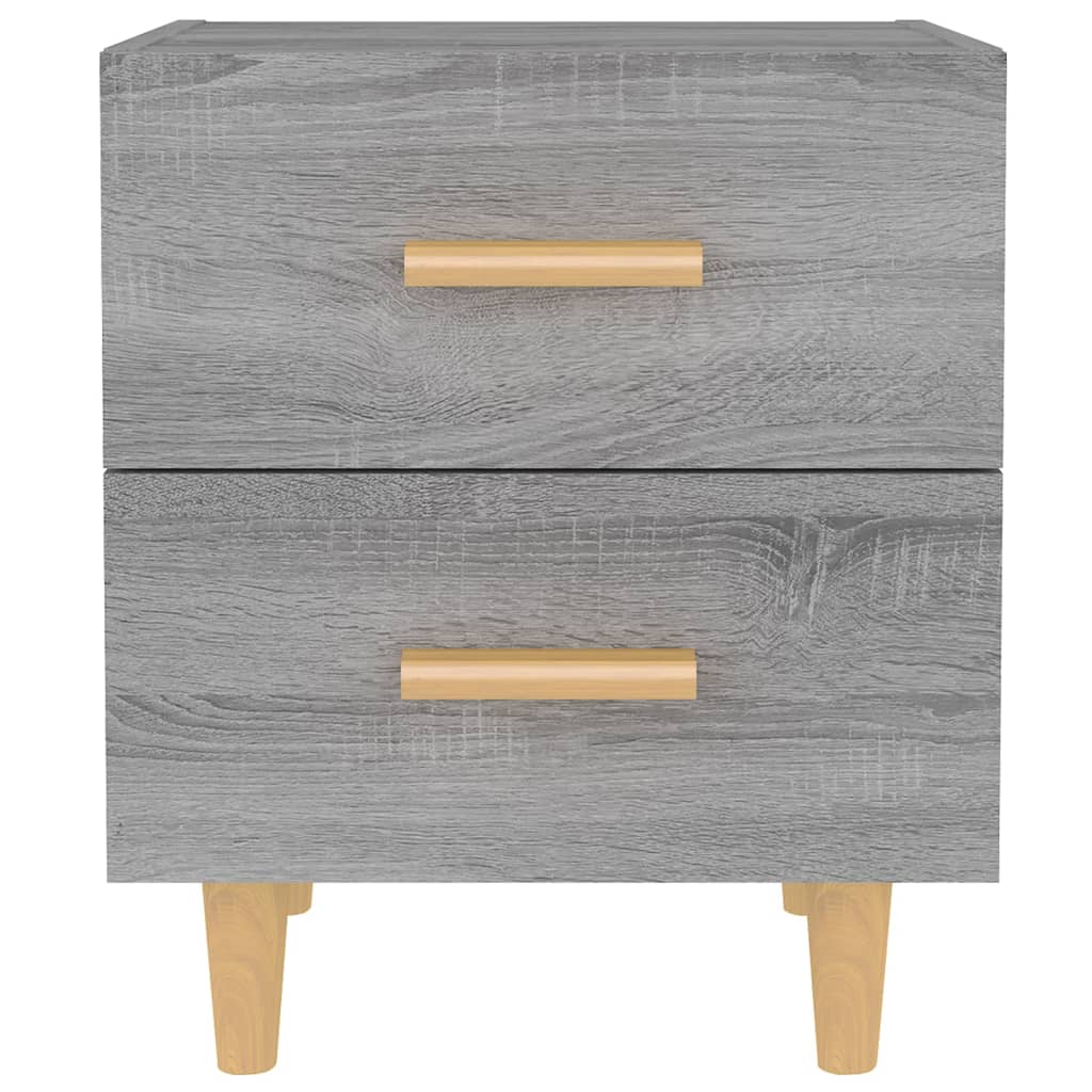 Nachttische 2 Stk. Grau Sonoma 40x35x47,5 cm