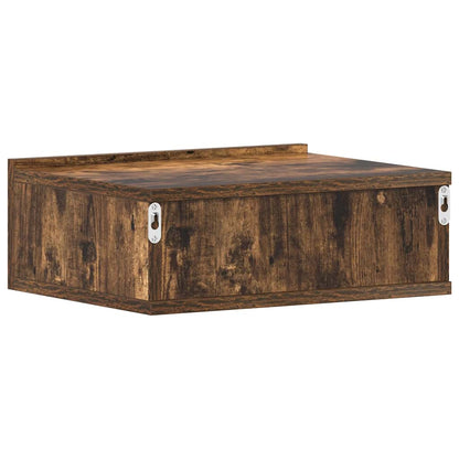 Hängender Nachttisch Räuchereiche 40x30x15 cm Holzwerkstoff