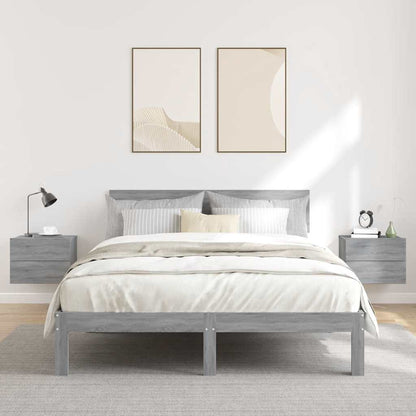 Nachttische 2 Stk. Grau Sonoma 40x30x30 cm Holzwerkstoff