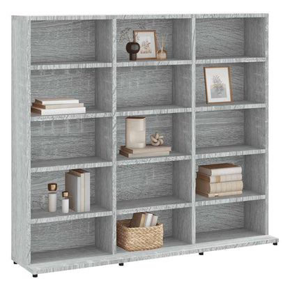 CD-Regal Grau Sonoma 100x23x89,5 cm Holzwerkstoff